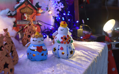 クリスマスランタン作り 阿南町陶芸体験館