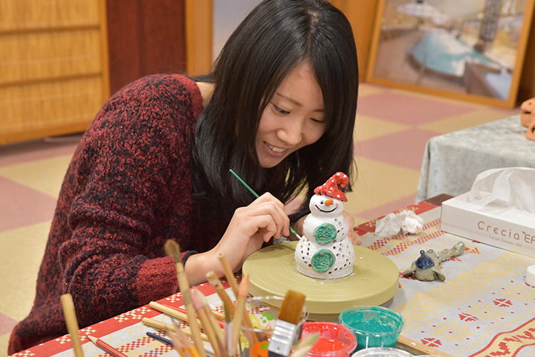 クリスマスランタン作り 阿南町陶芸体験館
