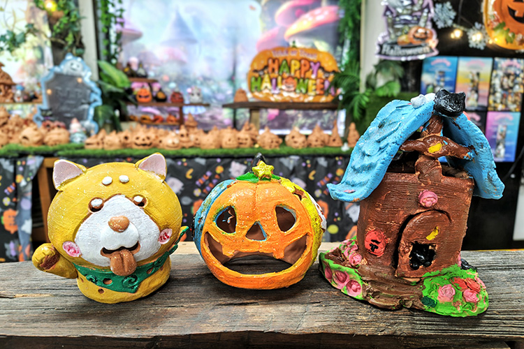 ハロウィンランタン作り 阿南町陶芸体験館